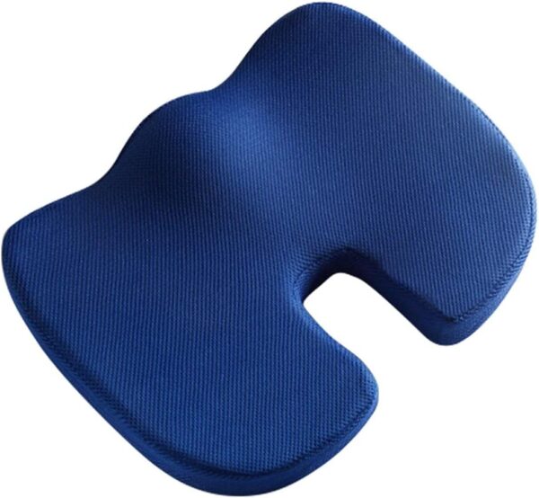 Coussin orthopédique pour travailleurs assis bleu